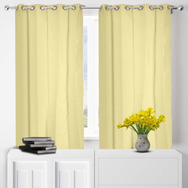 Artistic Den Lemon Pattern Linen Cotton Curtains for Home & Office Decor