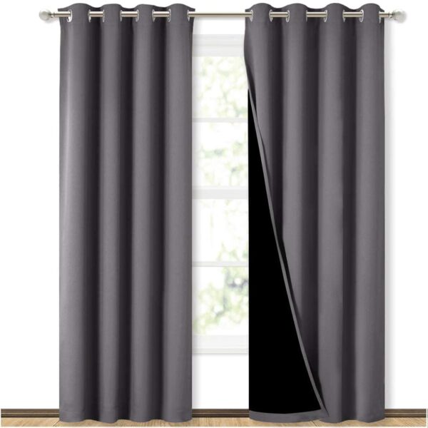 BFAM Blackout Curtains: 100% Darkening Soundproof Curtains for Bedrooms