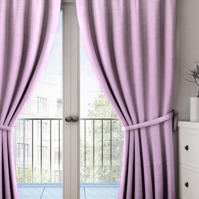 BIANCA Satin Blackout Curtain: Soundproof, Light Blocking, 7.5 Feet Long