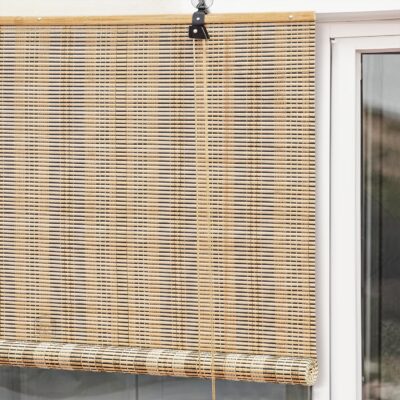 Bamboo Roll-Up Curtains for Sunlight Protection in Hotels and Restaurants