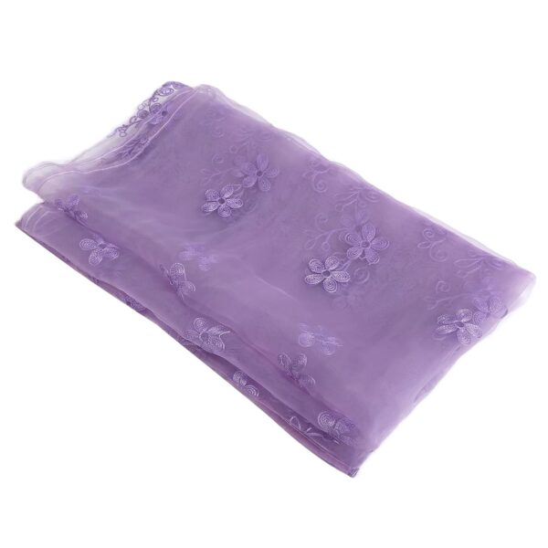 Beautiful Purple Floral Voile Curtains for Bedrooms, Weddings, and Living Rooms