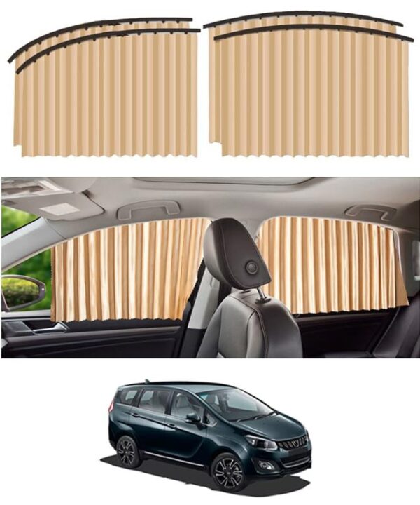 Beige Magnetic Car Side Window Sunshade for Ultimate UV Protection