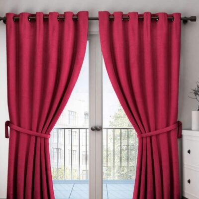 Bianca Satin Blackout Curtains: Elegant Soundproof Light Blocking Set of 2