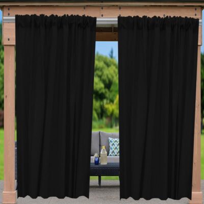 Black HDPE Outdoor Curtains for Sun Blockage and UV Protection – 4.5×5 Feet