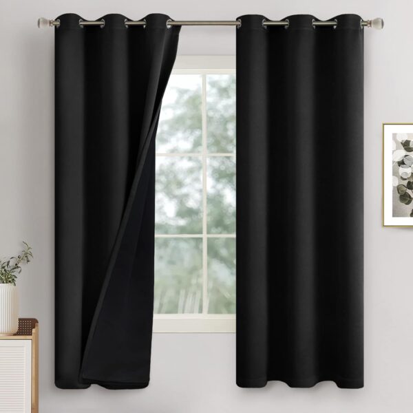 Blackout Curtains for Bedroom: Thermal Insulated 100% Light Blocking Panels