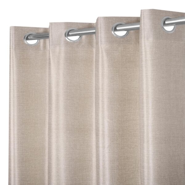 Brown Solid Texture Door Curtains - 8 Feet Room Darkening Thermal Drapes