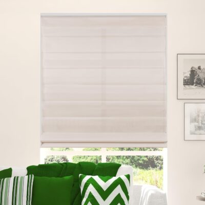 Calyx Interiors Light Filtering Roman Shade: Cordless Pebble Beach Design Calyx Interiors Light Filtering Roman Shade: Cordless Pebble Beach Design