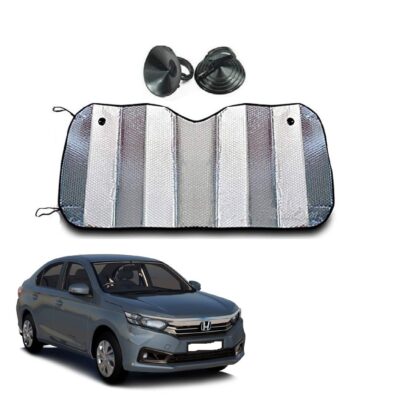 Car Sunshade Film for Amaze Type-2: UV Protection Silver Foil Windshield Shade