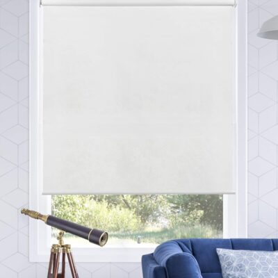 Chicology Urban White Roller Shades: Stylish Light Filtering Window Treatments for Home