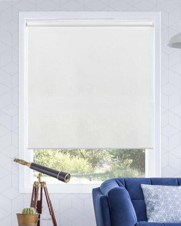 Chicology Urban White Roller Shades: Stylish Light Filtering Window Treatments for Home