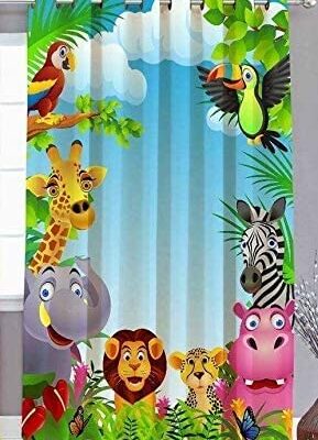 Colorful 3D Cartoon Curtains for Kids Rooms – Fun and Vibrant Decor