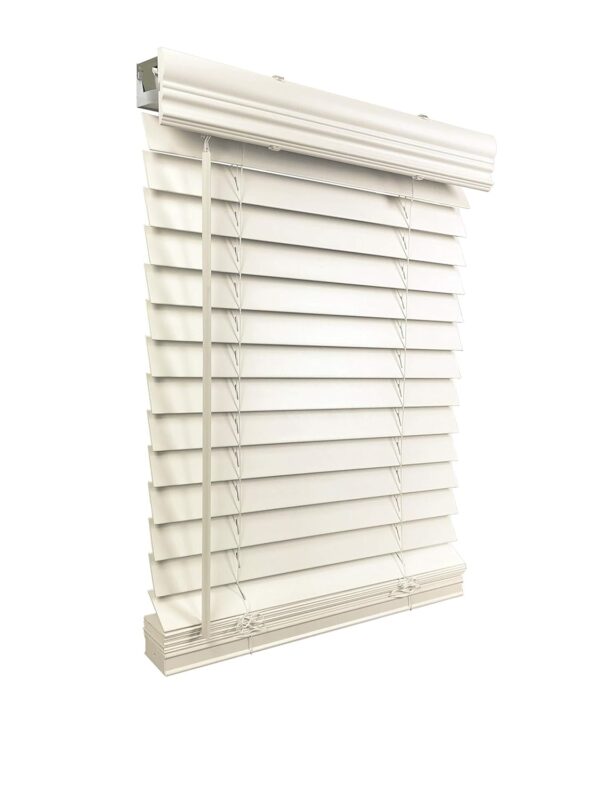 Cordless 2" Faux Wood Blinds - 46.625" W x 36" H, White