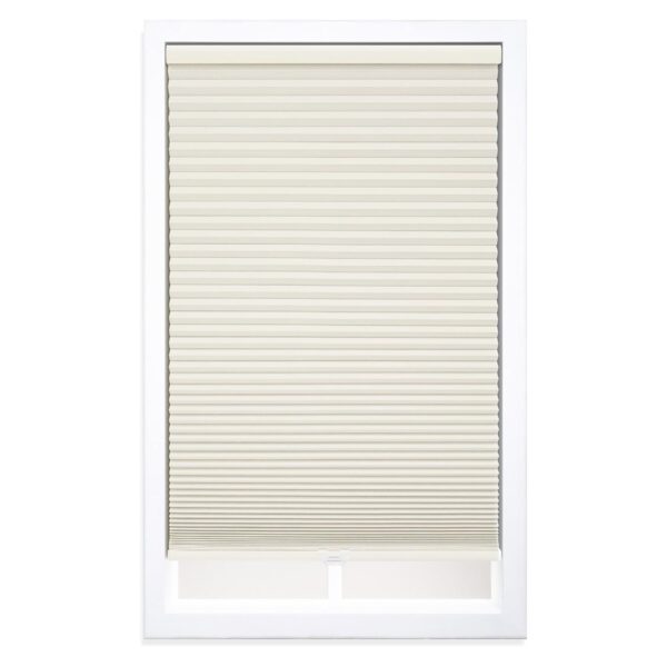 Cordless Blackout Cellular Shade: Energy-Saving Ivory 18"W x 64"H Solution