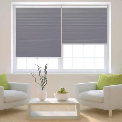 Cordless Blackout Cellular Shades in Grey – Stylish Honeycomb Window Blinds