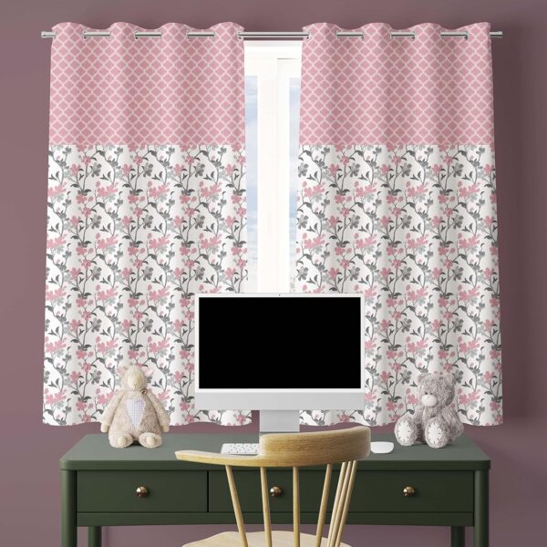 Cotonex 100% Cotton Diamond Floral Curtains for Stylish Home Decor