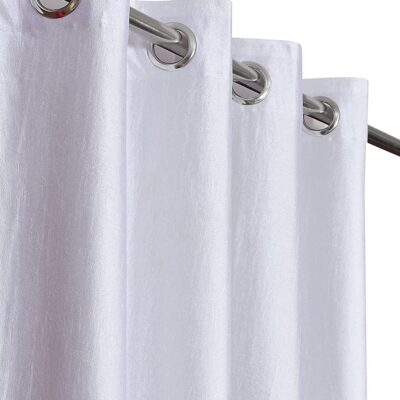 Elegant 2 Piece White Polyester Eyelet Curtains Set for Stunning Windows