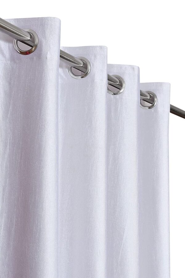 Elegant 2 Piece White Polyester Eyelet Curtains Set for Stunning Windows