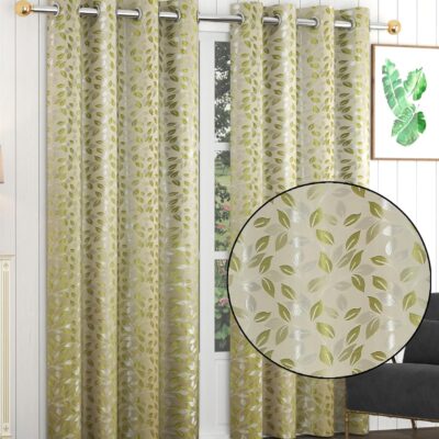 Elegant 7 Feet Green Curtains for Doors | Premium Polyester Window Treatments