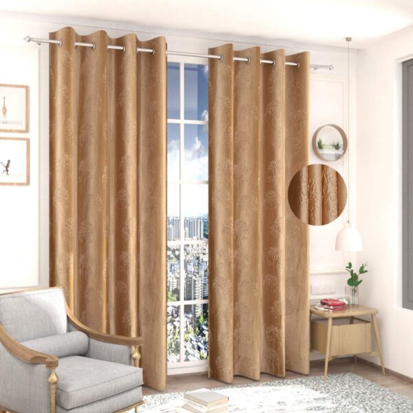 Elegant 7 Feet Long Eyelet Curtains for Modern Living Rooms and Bedrooms