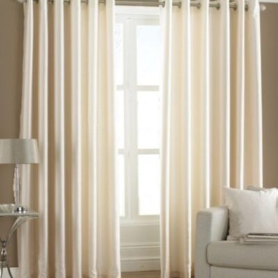 Elegant 7ft Cream Eyelet Polyester Door Curtain Set for Stylish Homes