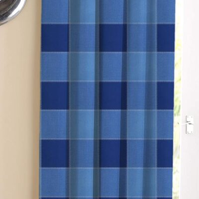 Elegant AIRWILL Cotton Blackout Curtains for Room Darkening – Blue Design