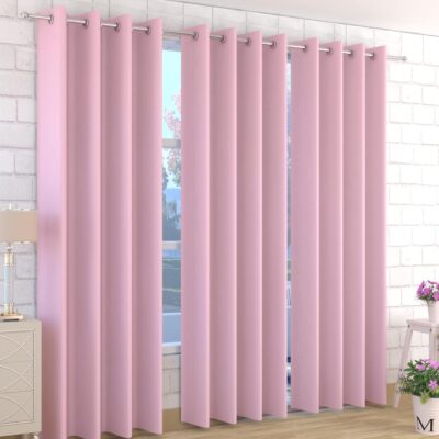 Elegant Baby Pink Blackout Curtains for Doors – Thermal Insulated 7 Feet