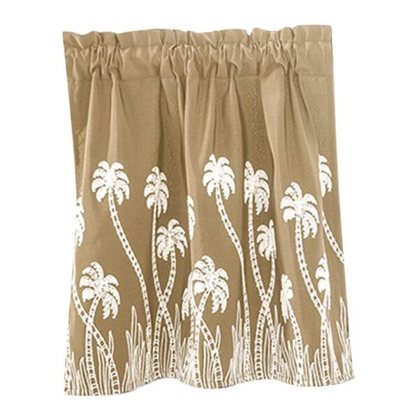 Elegant Beige Sheer Lace Curtain Valance for Stylish Home Decor