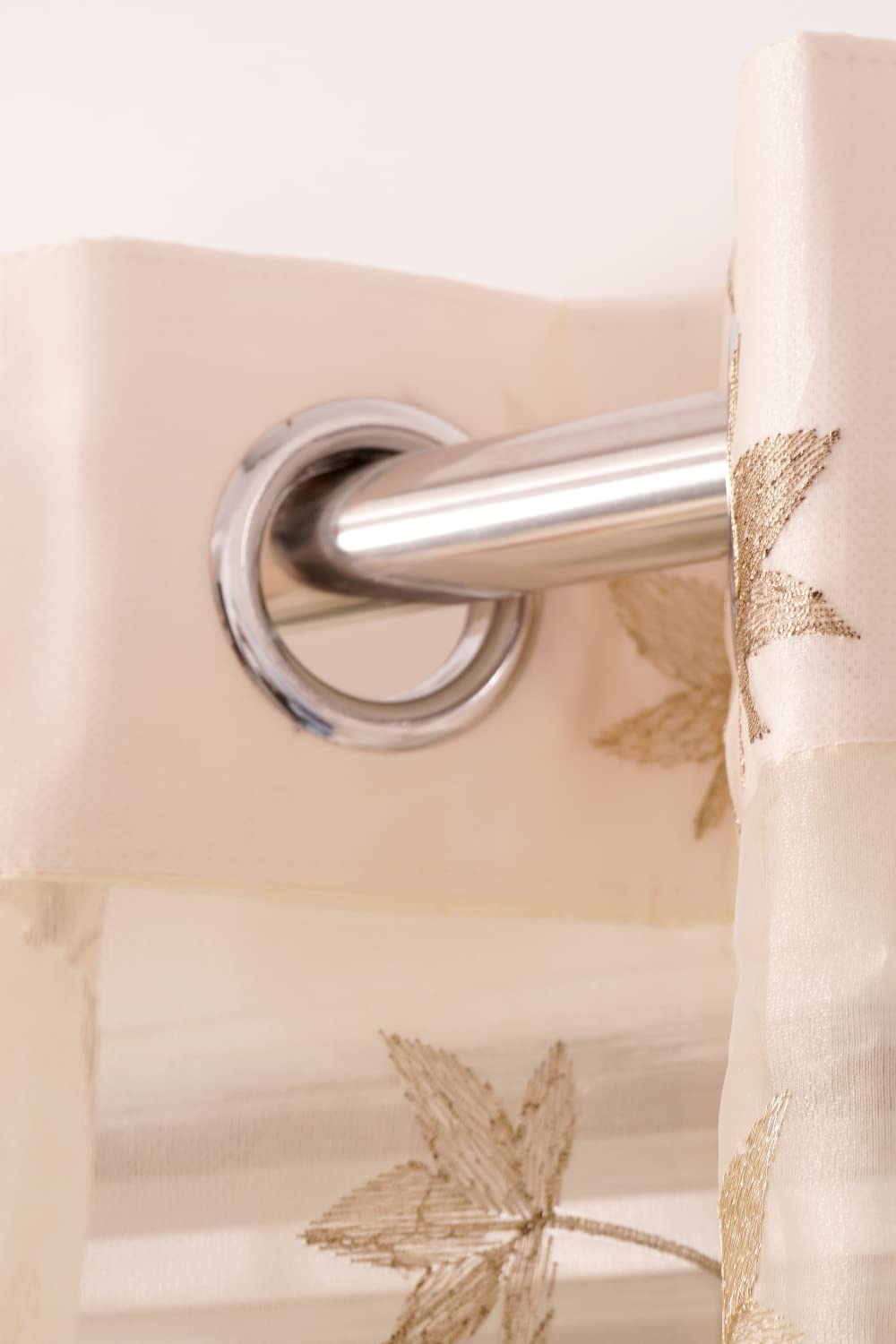 Elegant Brown Sheer Grommet Curtains with Floral Embroidery: A Stylish Upgrade