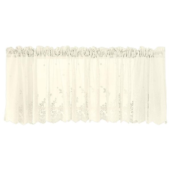 Elegant CALANDIS Creamy Lace Window Valance Curtain Tiers for Stylish Decor