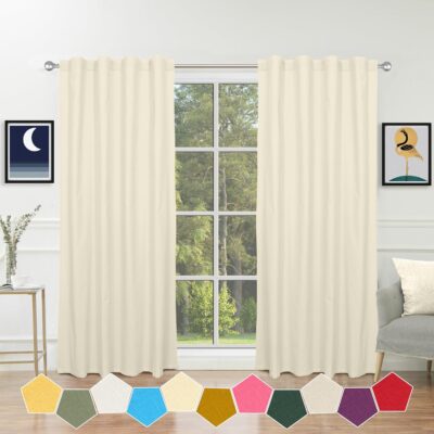 Elegant Cotton Door Curtains Set of 2 for Stylish Sunlight Protection