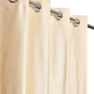 Elegant Cream Polyester Crush Curtains for 8-Foot Long Doors – FAB CASTLE