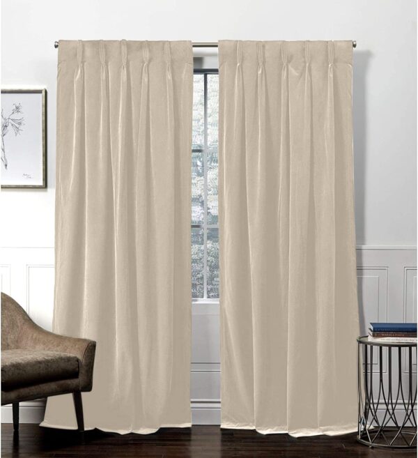 Elegant Cream Velvet Curtains with Thermal Insulation for Ultimate Room Darkening