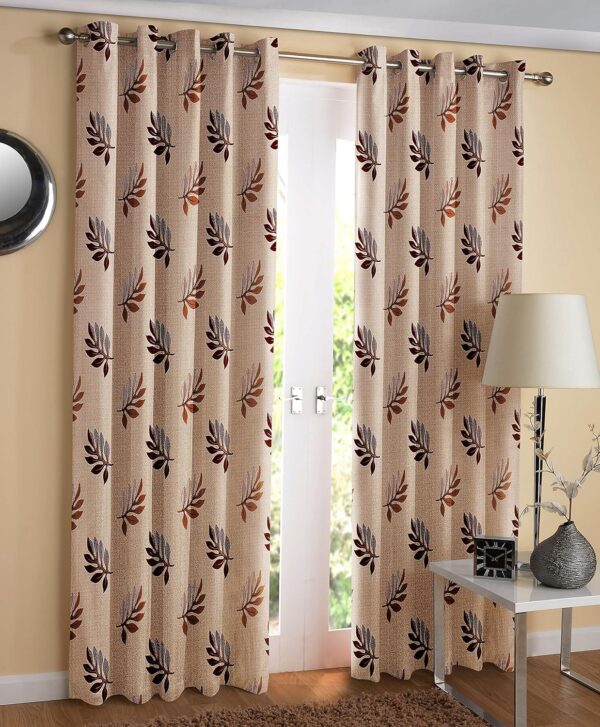 Elegant Floral 3D Digital Printed Polyester Door Curtains for Stylish Home Decor