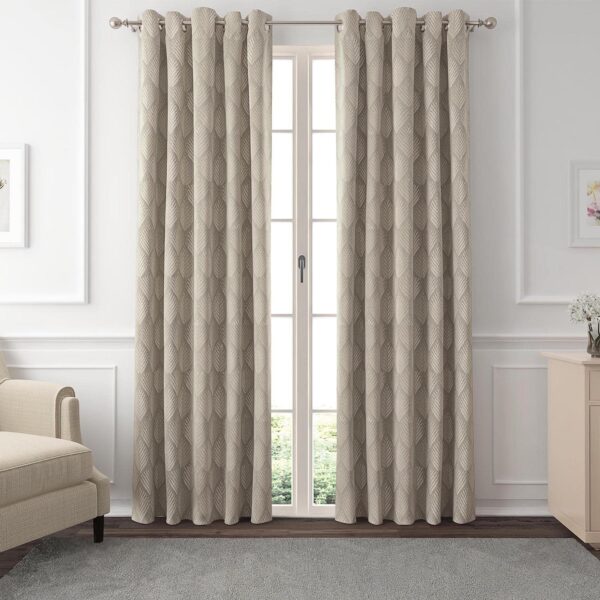 Elegant Grey Grommet Door Curtains - Set of 2, 52 x 84 Inch Panels