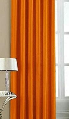 Elegant Orange Polyester Crush Curtains – Lightweight 7 Feet for Stylish Decor