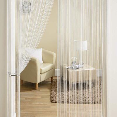 Elegant PINDIA White Thread Curtain for a Stylish 9 Feet Window Treatment