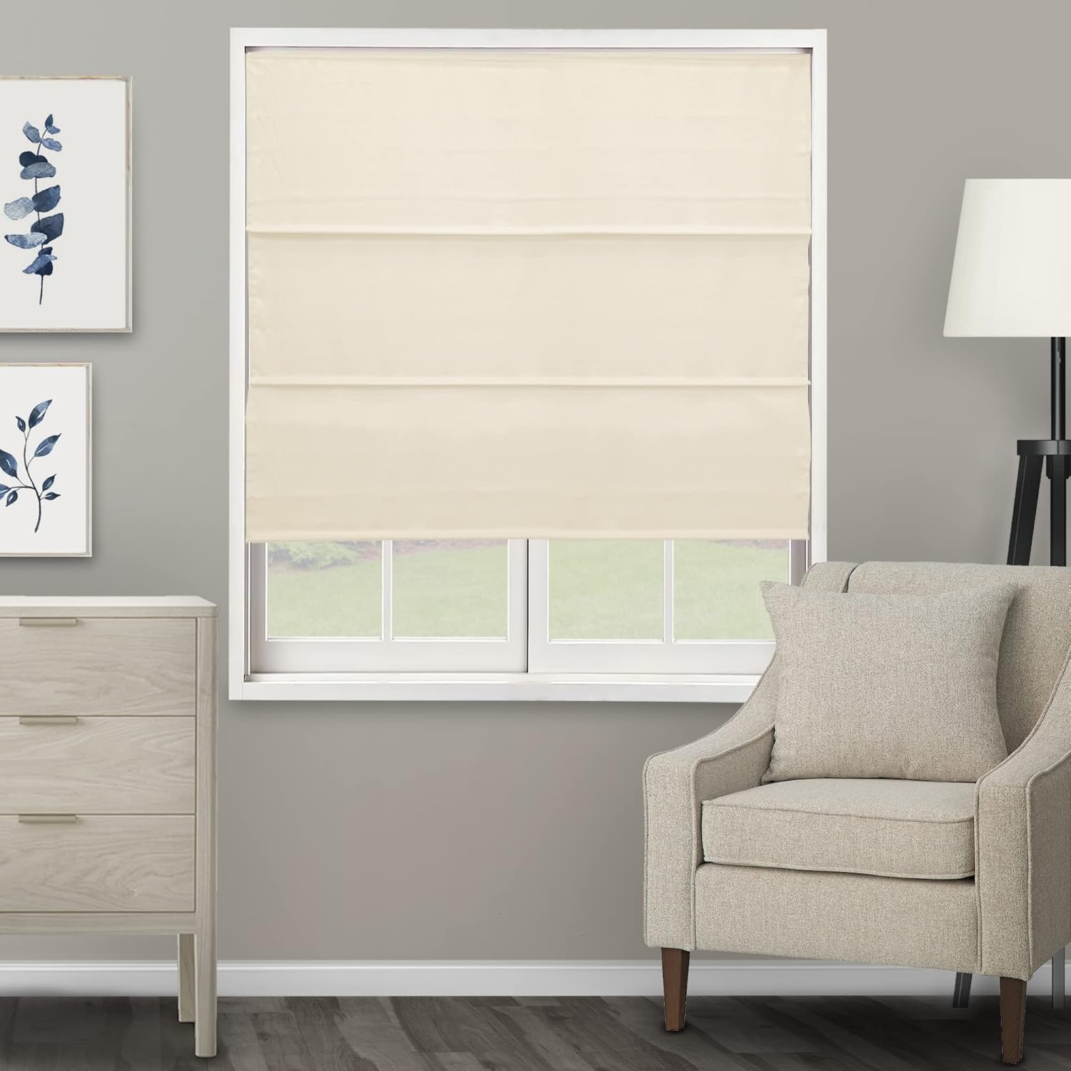 Elegant Ridgewood Cream Roman Shades: Elevate Your Home’s Style Effortlessly