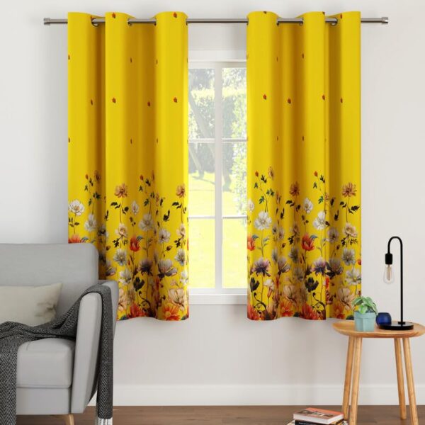 Elegant Semi-Blackout Floral Window Curtains for Stylish Room Darkening