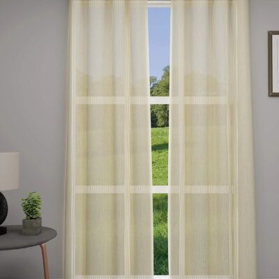 Elegant Semi-Sheer Jacquard Grommet Curtains for Luxurious Home Decor