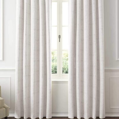 Elegant Textured Jacquard Grommet Curtains – 52×84 Inch Set of 2