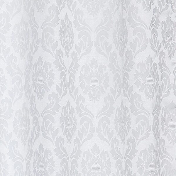 Elegant White Jacquard Damas Eyelet Curtain for Stylish Living Rooms and Bedrooms