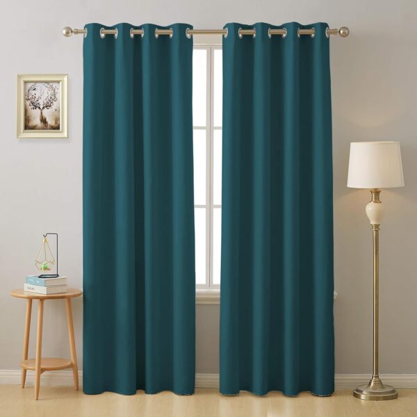 Elevate Home Decor with Cloth Fusion Blackout Door Curtains in Prussian Blue