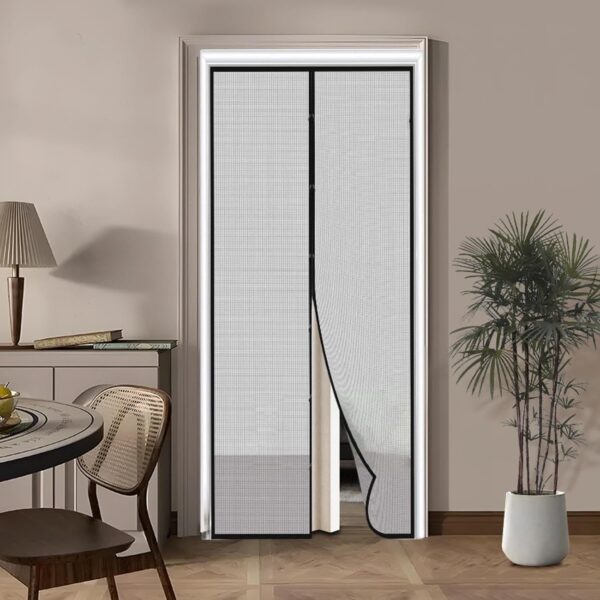 Enakshi Magnetic Door Curtain: Breathable Mesh for Sliding Doors and Patios