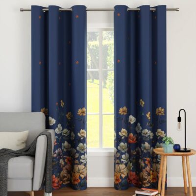 Encasa XO Semi-Blackout Door Curtains: Stylish Floral & Geometric Prints