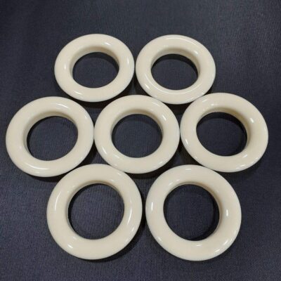 FAPBADRI Eyelet Curtain Rings for 1-Inch Pipes – Ivory, 20 Pieces