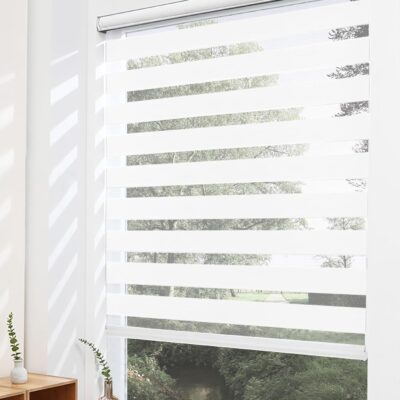 Flamax Dual Layer Cordless Zebra Roller Shades for Modern Window Elegance