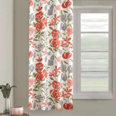 Floral Printed 100% Cotton Curtains for Stylish Room Darkening Solutions