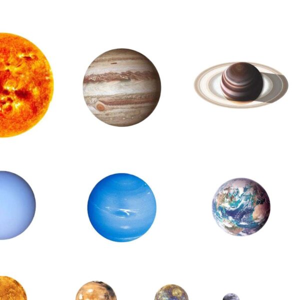 Glow in the Dark Planet Wall Stickers - 9pcs Cosmic Decor for Kids