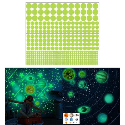 Glow in the Dark Wall Stickers: 407pcs Round Dots for Creative Decor