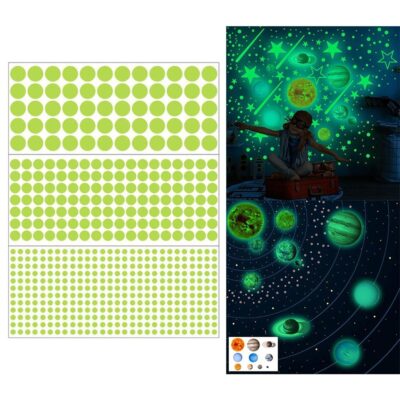 Glow in the Dark Wall Stickers: 522pcs Round Dots for Creative Decor